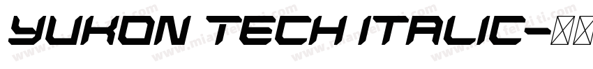 Yukon Tech Italic字体转换